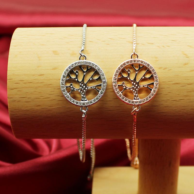 

Hollow Charms Tree Of Life Woman Boho Bracelets Bangles With CZ Semi Stone Bohemia Adjustable Bracelet Party Jewelry 2021 Charm