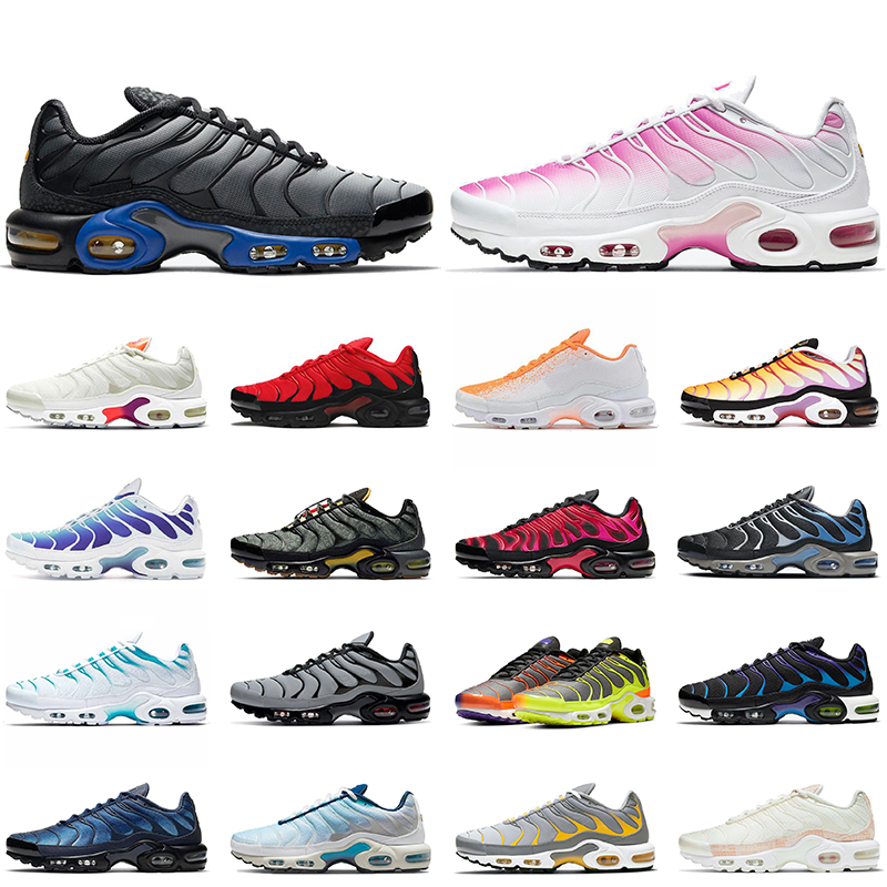 

Top Fashion Womens Mens Tn Plus Tns Running Shoes Triple White Off Oreo Pink Fade Blue Fury Bleached Aqua Snakeskin Sports Trainers Sneakers