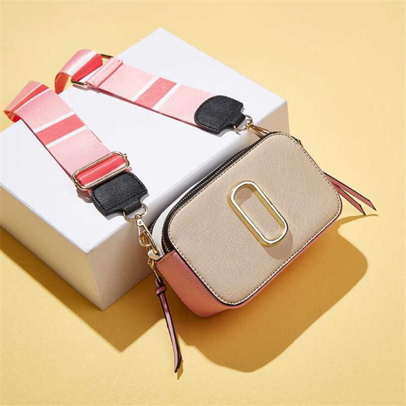 

Women's Pu Bag, Camera Wide Shoulder Strap, Designer Luxury New Series, Khaki.