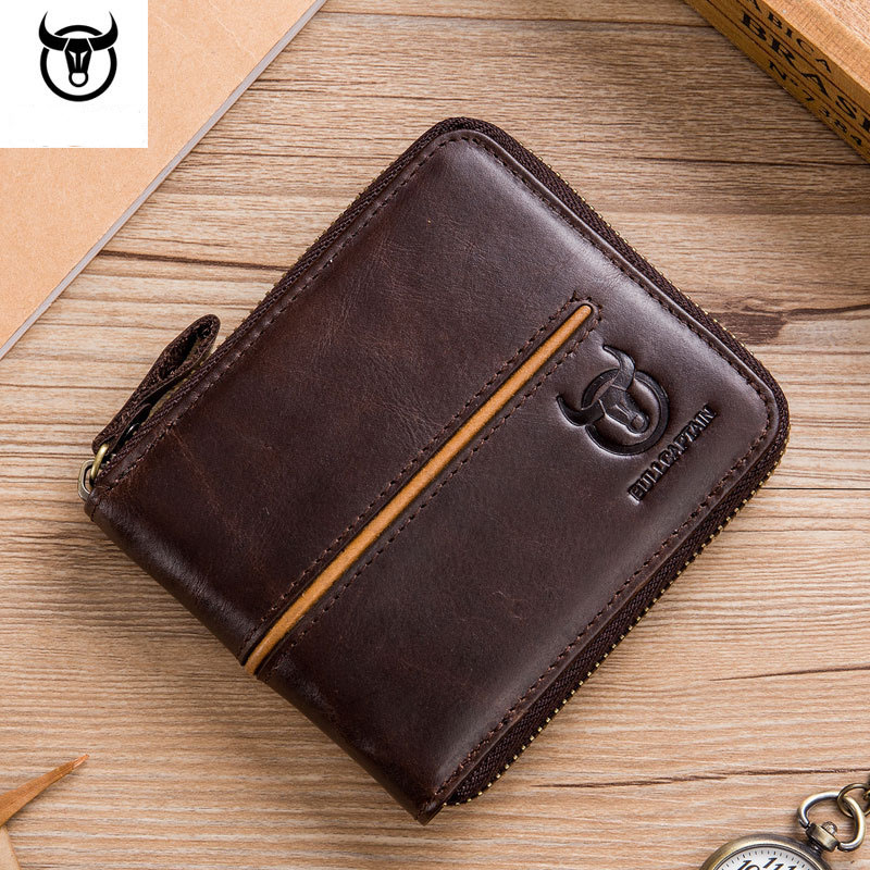 

Men wallet 2021 latest high-end quality luxury fashion large capacity multi card with zipper fine workmanship, Brown