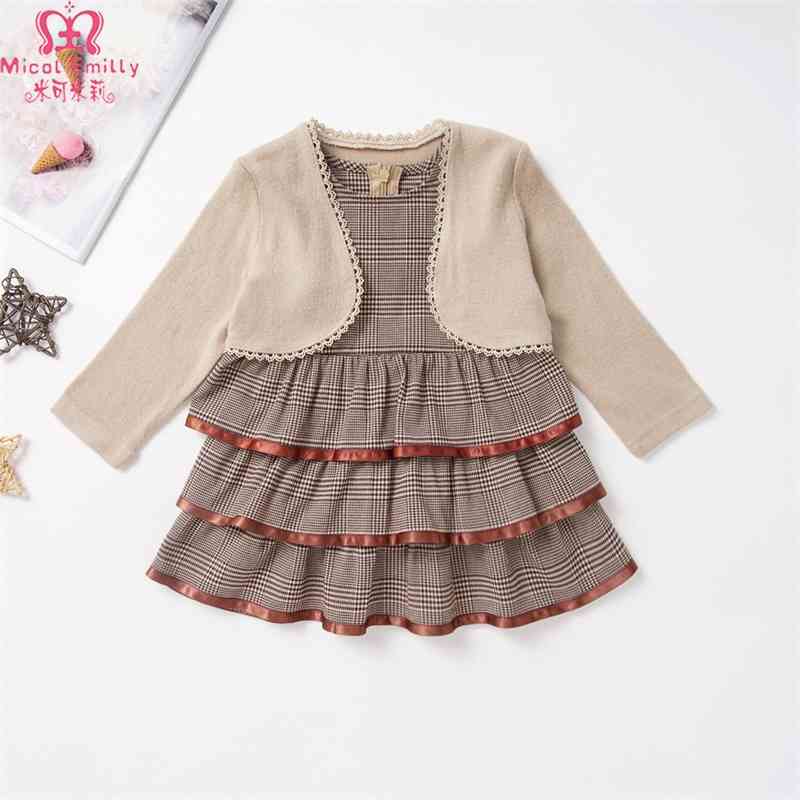 

Fall 2020 dress shawl two piece girls skirt, Red;yellow