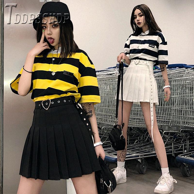 

Spring Summer Pleated Women Skirt Solid Color High Waist Female Skirts