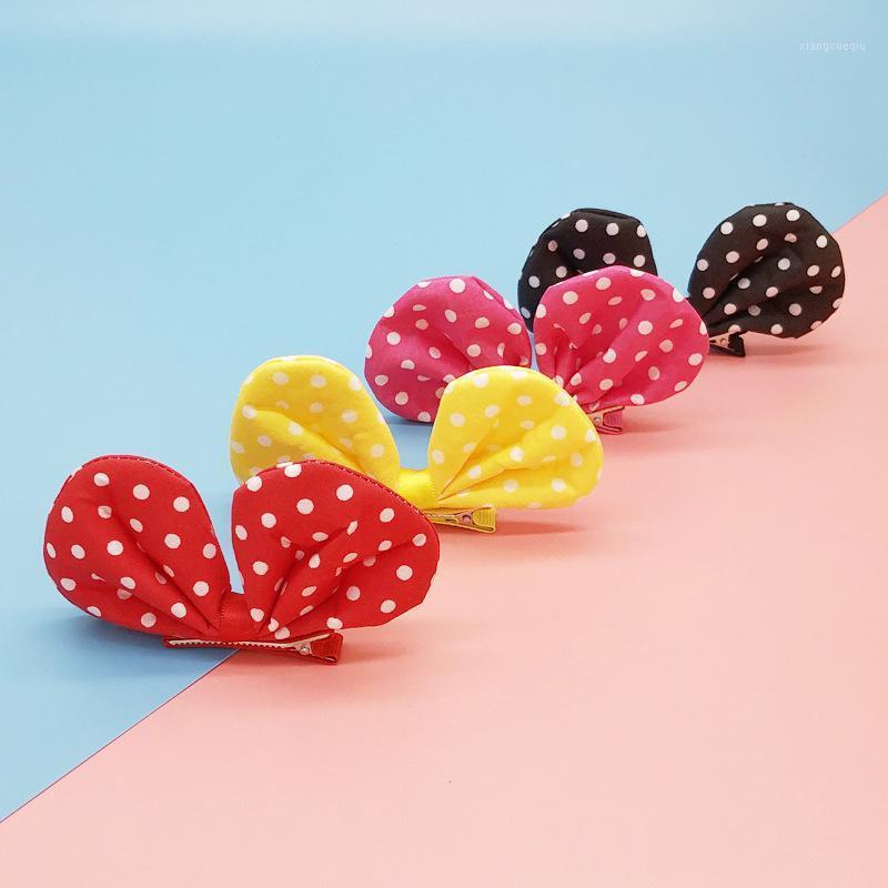 

Hair Clips & Barrettes European And American Style Big Bow Hairpin Polka Dot Pattern Cloth Metal Girl Heart, Golden;silver