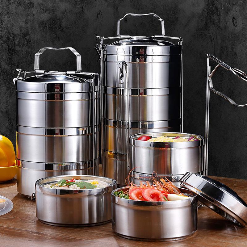 

Dinnerware Sets Multi-layer Keep Warm Vacuum Lunch Box Stainless Steel Seal Leakproof Storage Container Portable School Bento Student