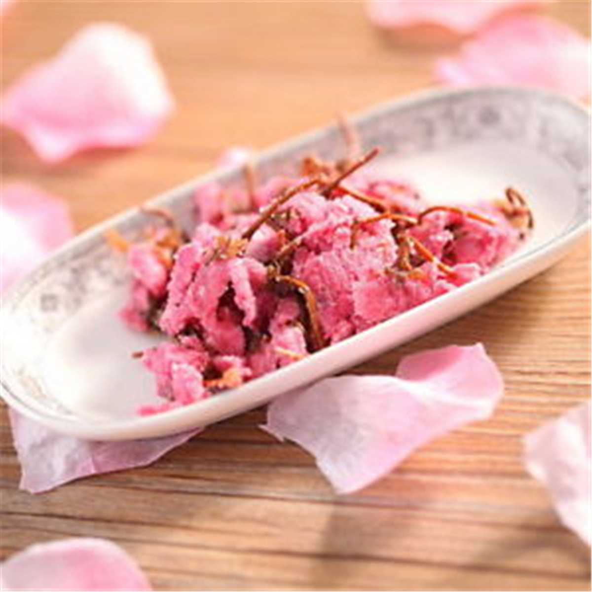 

Japanese Salted Sakura Cha Pink Cherry Blossoms Traditional Preserved Flower Tea