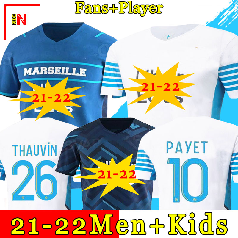 

Olympique de Marseille Soccer jersey football shirts 2021 OM Foot PAYET THAUVIN BENEDETTO Polo jerseys 20 21 Marseill shirt, 20/21 home men jersey