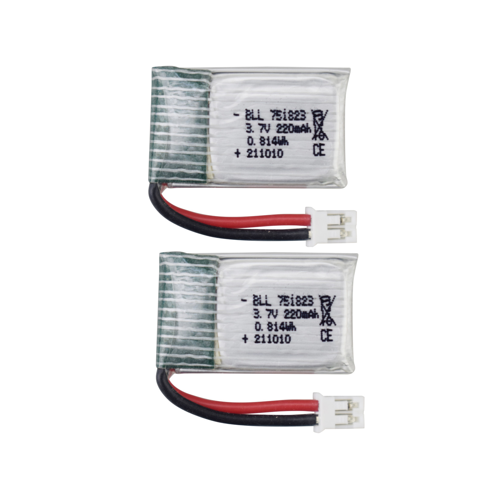 

2PCS 3.7V 220mAh Lithium Battery for E010 E010C E011 E011C E013 GoolRC T36 NINHUI NH010 F36 H36 HS210 SANROCK GD65A ATOYX AT-66 RC Helicopter Battery Accessories, Gray