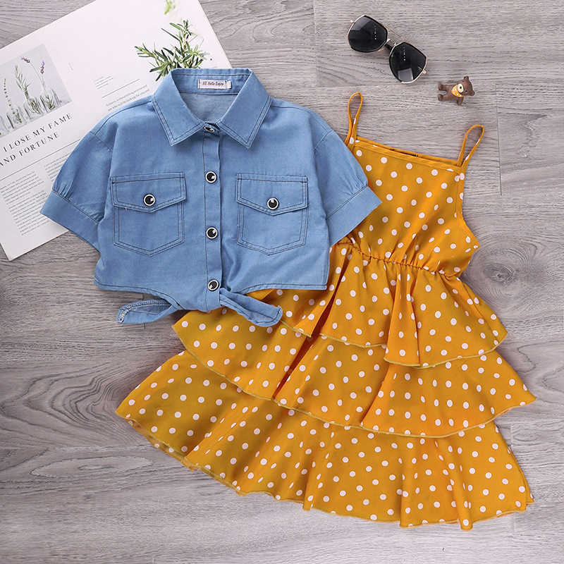 

Clothing Sets LZH Spring Summer Baby Girl Set Fashion Jean CoatDress pcs Suit For Kids Clothes Girls Tracksuit Outfit Year, Black