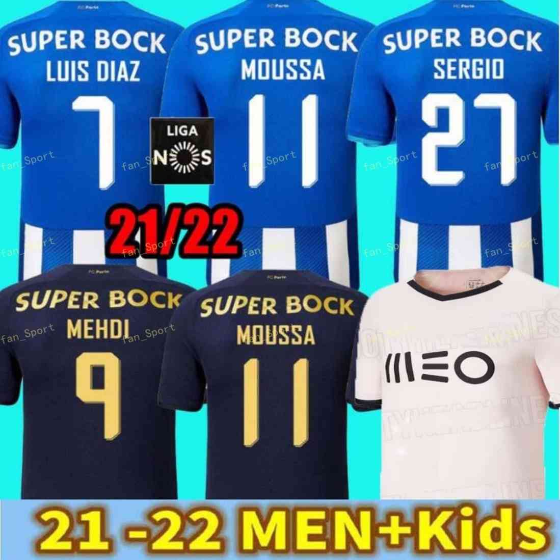 

21 22 porto fc soccer jerseys home away third 2021 2022 Sergio Oliveira Mehdi Moussa Luis Diaz Mateus Evanilson PEPE football shirt Otavio men kids kit maillots, Adult home