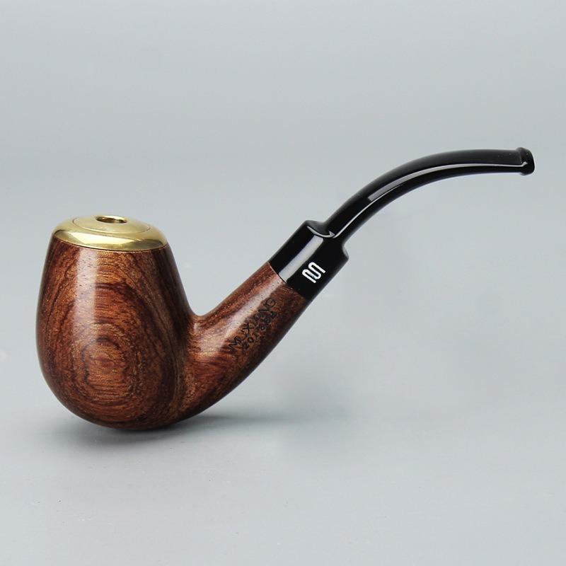 

water pipe with metal bowl for chrismas gift wood smoking pipes thick pyrex glass oil burner pipes hand make oils rig