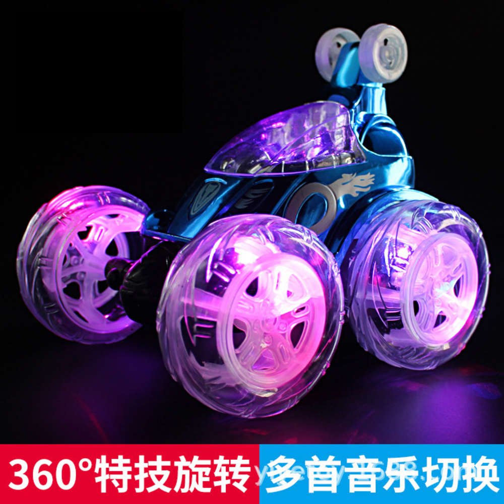 

Electric/RC CarCool tipper charging remote control with lights music Stunt children toy rollover Car