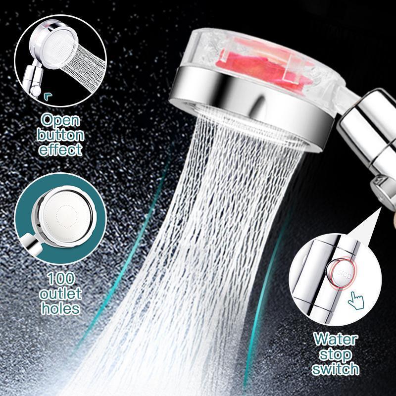 

360 Rotated Rainfall High Pressure Water Saving Spray Bathroom Hand-held Pressurized Massage Shower Head