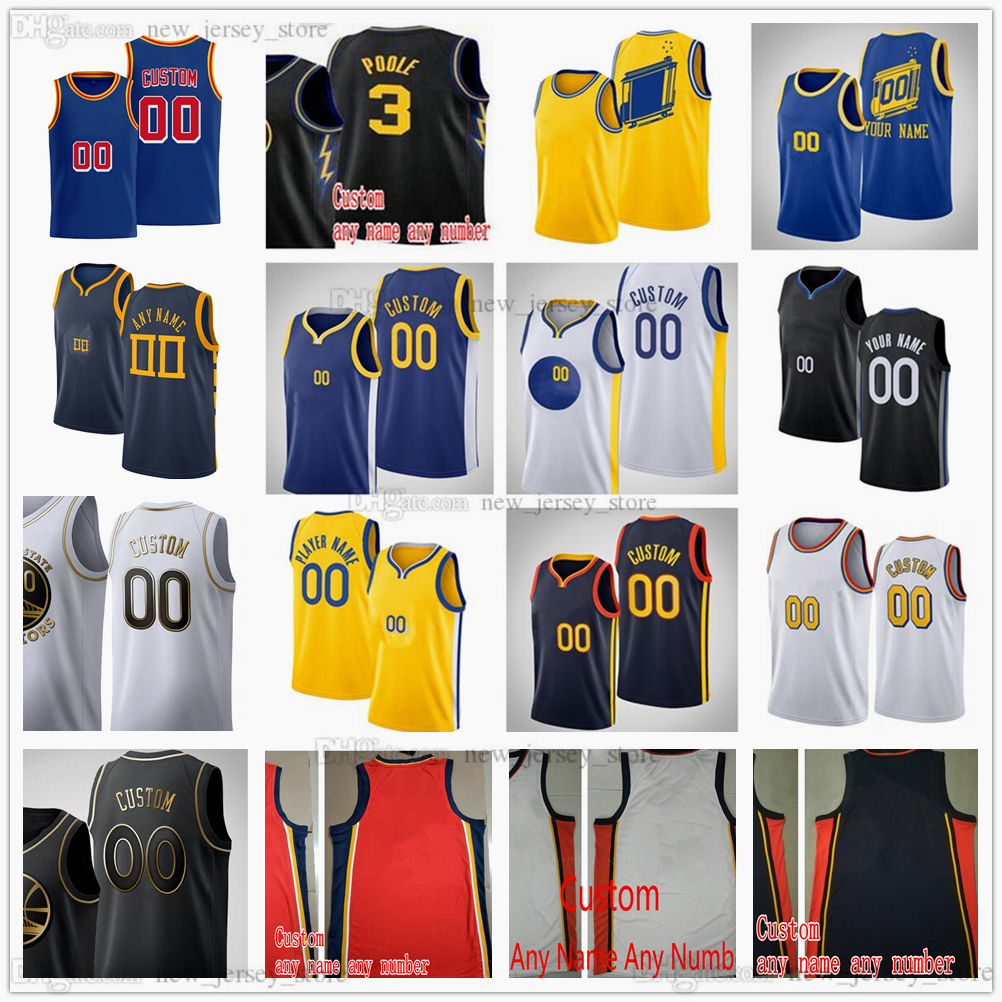 

Custom 2022-23 New Season Printed Basketball Jerseys 2023 Top Quality Blue City Yellow Black White Gold Jersey Message Any number and name on the orde
