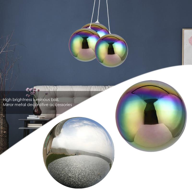Thicken 304 Stainless Steel Mirror Sphere Hollow Ball Home Garden Ornament CA 