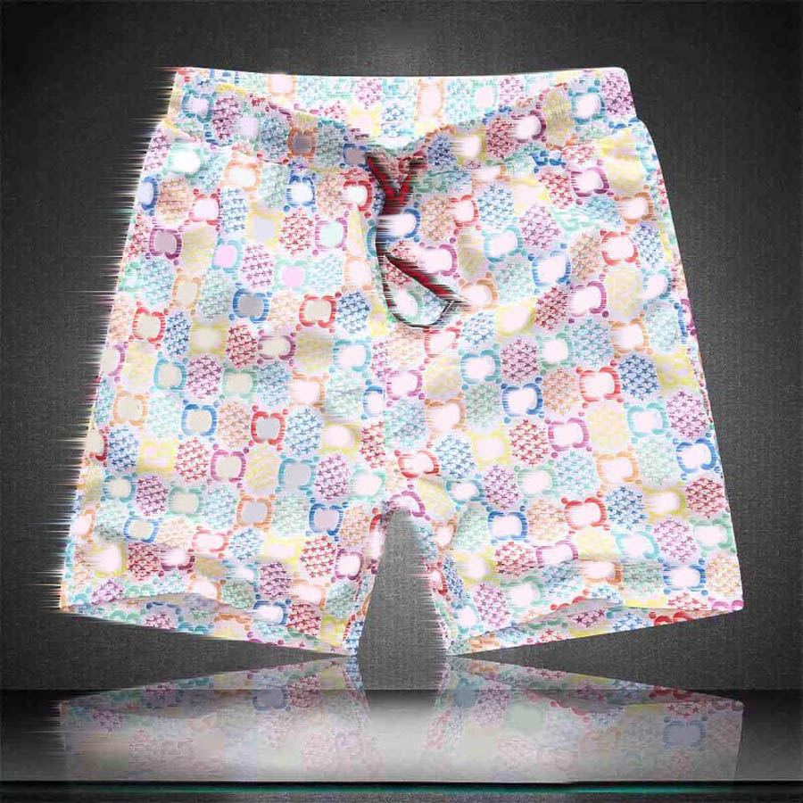 

Summer Man Shorts with Geometric Letter Fashion Casual Shorts Elastic Waist Short Pants for Mens Sports Cothings Optional, White;black