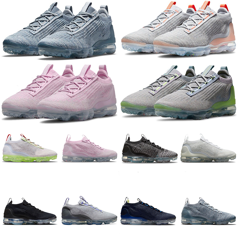 

2022 Fly Fashion Knit Shoe Vapourmax Armory Blue Smoke Grey Womens Mens Running Shoes Women White Black Metallic Silver Grey Obsidian Oreo Sneakers, A11 36-45 oreo