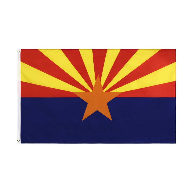 

3x5 fts 90*150cm United States arizona State Flag 100% Polyester banner flags of AZ state direct factory