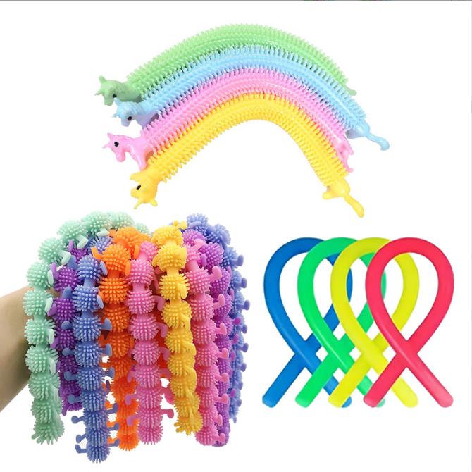 

Fidget Toys Squishy Cartoon Unicorn caterpillar Lala music Bracelet Unicorn decompression vent Ramen strip soft rubber toy belt