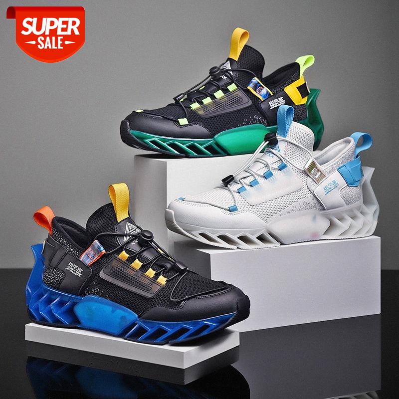 

summer men's shoes breathable mesh fashion casual lightweight thick-soled shock absorption sports running #yk9k