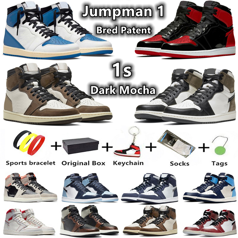 

Jumpman 1 1s mens basketball shoes Bred Patent Fragment dark marina university blue Twist Fearless Dark Mocha Rust Shadow men women trainers sports sneakers With Box, Color#1