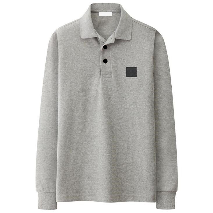 

New Men's Polos Long Sleeve Shirt Spring And Autumn High Quality Men Women T Shirts Long-sleeved Shirts Streetwear Casual Man Clothes, Dark red