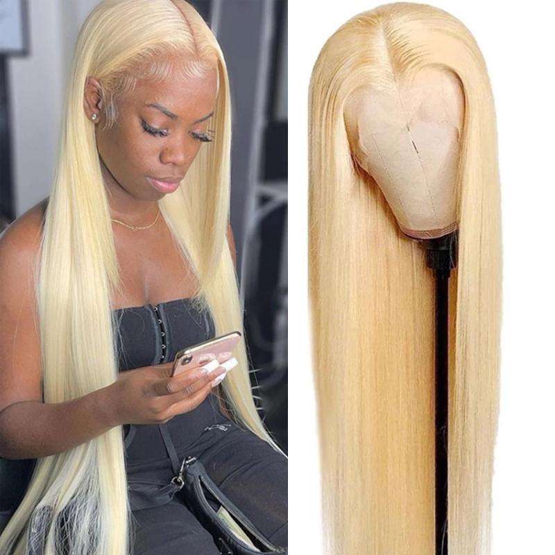 

Lace Wigs Luvin 30 32 Inch Straight 613 Long Blonde Color 13x4 Transparent Front Human Hair Wig Brazilian For Women