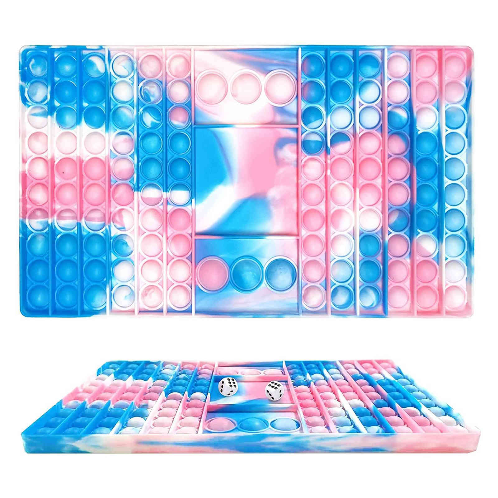 

New Big Size Fiet Toys Push It for Schoolbag Board Pendant Hot Adult Stress Relief Toy Poppit Family Table Games