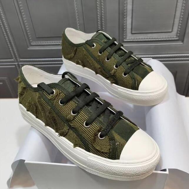 

2021 Women Designer Casual Shoes Embroidery Printed Alphabet Canvas Sneakers All-match Brand Stylist Shoe Mesh Breathable Oblique Trainers, Color 8