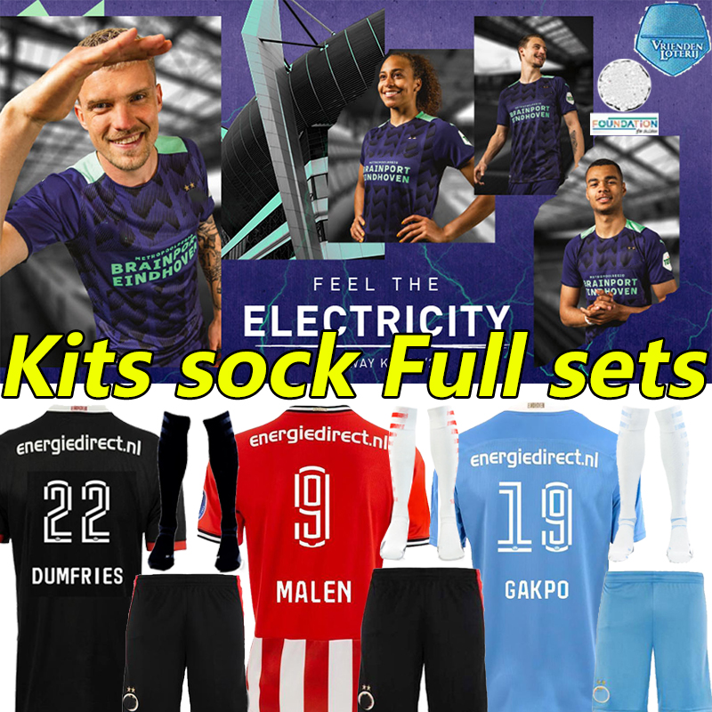 

21/22 EINDHOVEN away soccer jerseys MALEN 9 GAKPO 19 MAX 31 DUMFRIES 22 IHATTAREN 10 GOTZE 27 MADUEKE 23 HOME 2021 2022 Men Kids Kits sock Full sets Football Jersey, 20 21 away kids