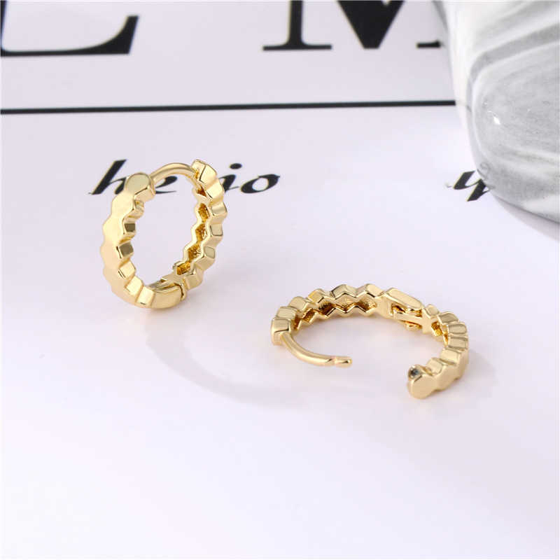 

Small round ring 18k gold plated Ear Cuff earrings GSFE074 fashion style gift fit women DIY jewelry earring