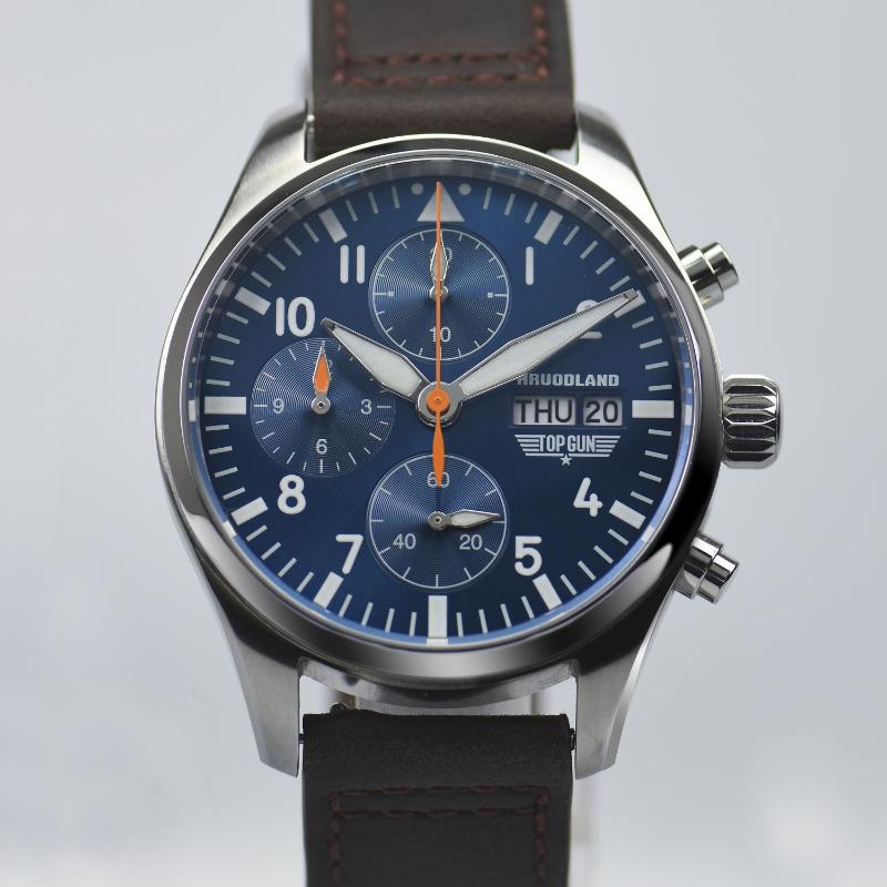 

Wristwatches Hruodland Fashion Quartz Watches 100meters Waterproof Sapphire Glass Men Citzen 6S00 Mov't Chronograph Wristwatch For Mal, Black 1