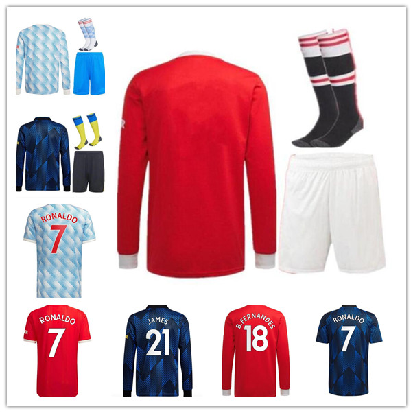 

Long sleeve ADULT KIT MaNcheSter soccer jersey 2021 2022 UNiTeD RONALDO POGBA SANCHO CAVANI UtD VAN DE BEEK MARTIAL B. FERNANDES RASHFORD football shirt 21 22 man
