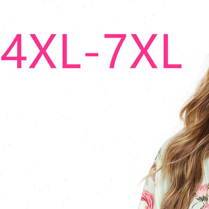 

summer plus size large womens t shirt short sleeve loose casual print flower o neck white 4xl 5xl 6xl