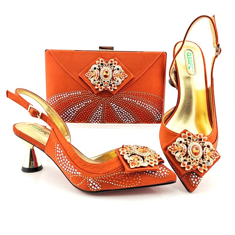 

Doershow Italian Shoes And Bags To Match With Bag Set Decorated Rhinestone Nigerian Women Wedding Set!!HJU1-51 Dress, Black