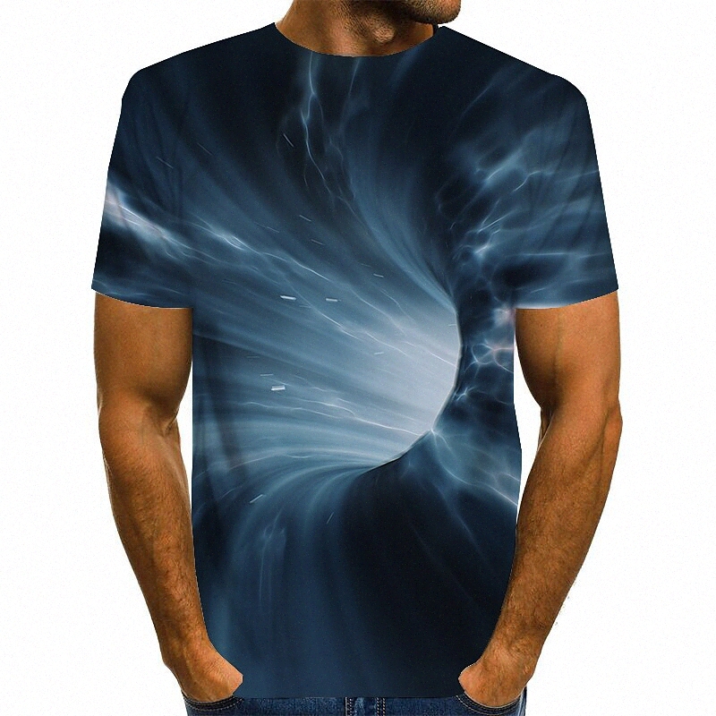 T-shirt Homme T-shirt 3D Imprimer Graphique Optique Illusion Plus Taille Cou rond Daily Impression quotidienne Tops à manches courtes Basic exagé