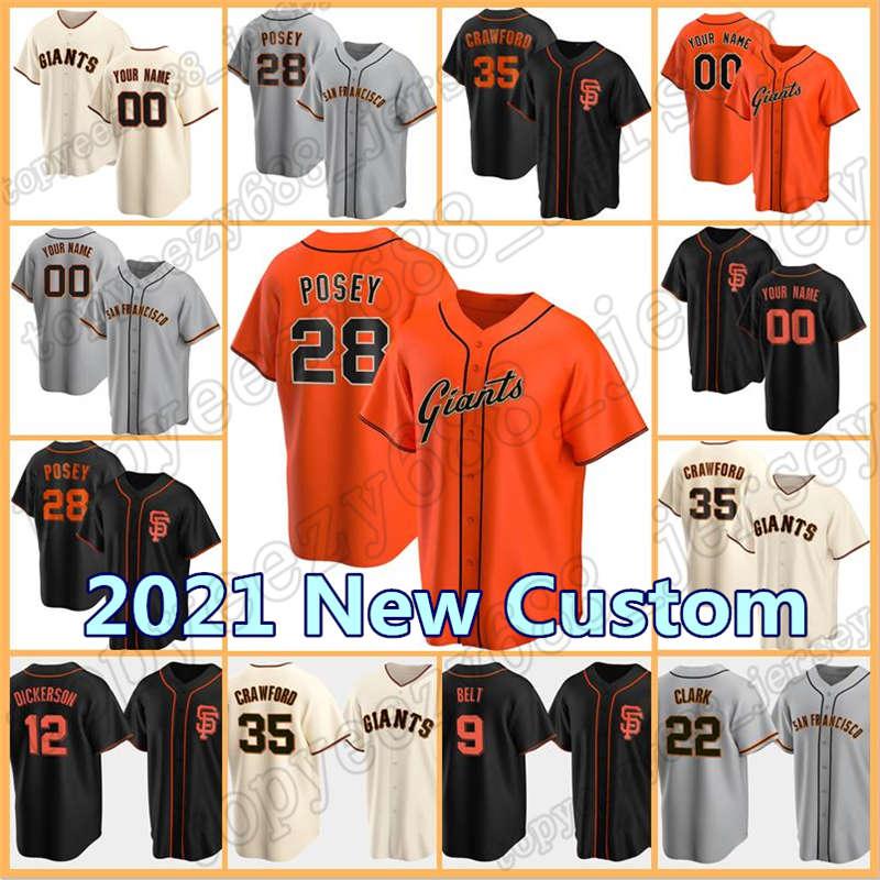 

Custom 28 Buster Posey San Francisco Baseball Giants Jersey 12 Alex Dickerson 35 Brandon Crawford 40 Madison Bumgarner 9 Brandon Belt, Custom new cool base(juren)