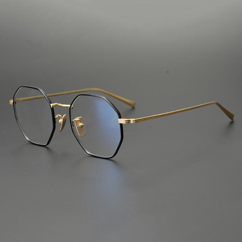 

Fashion Sunglasses Frames ZerosunTitanium Eyeglasses Men Women Hexagon Glasses Janpanese Brand Eyewear For Optic Prescription Korea