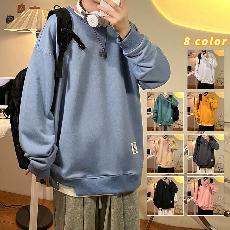 

Men's Hoodies & Sweatshirts 2022 Men Solid Color Male Oversized Streetwear Thicken Hooded Casual Loose, Black
