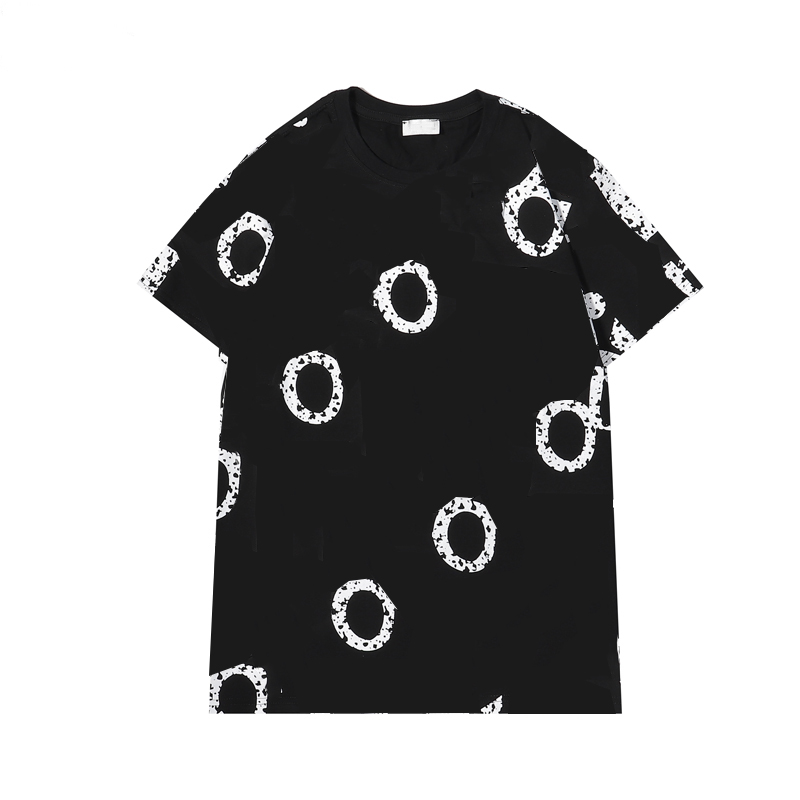 

mens t shirt with Pattern Letters Printed fashion boys hiphop t-shirt casual womens streetwear tops unisex tee summer breathable shirts, White;black