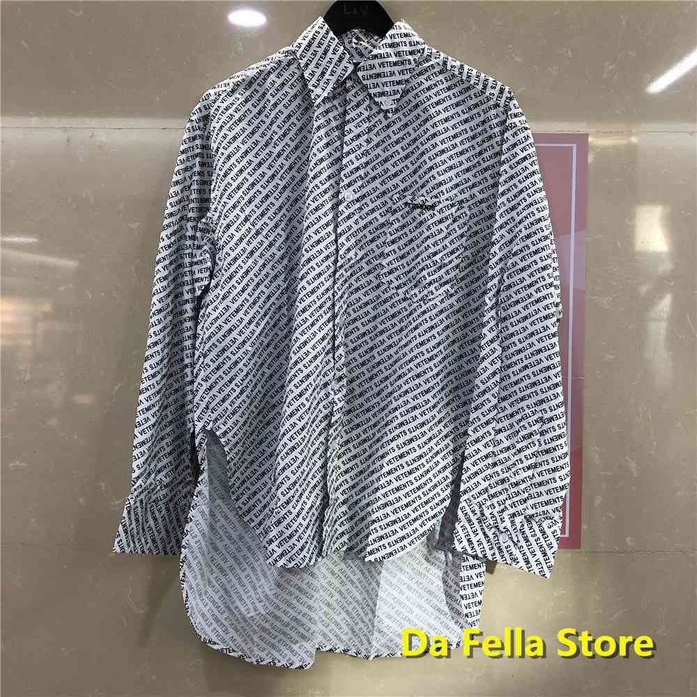 

Men's T-Shirts VETEMENTS Full print Shirts Men Women Allover Black Vetements Shirt High Quality VTM Blouse Oversize 3UK6, Extra not product
