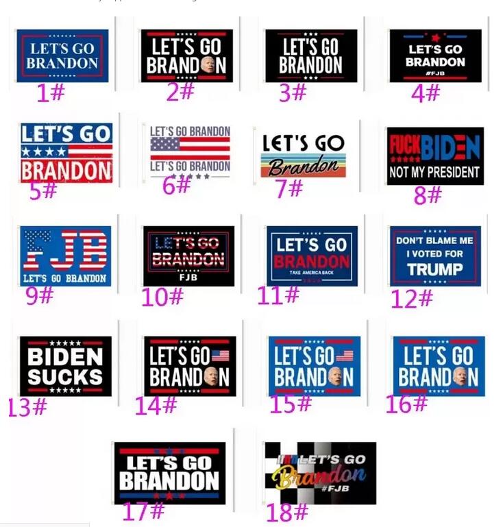 

Lets Go Brandon 3x5ft Flags Outdoor Indoor Banners 100D Polyester High Quality Vivid Color With Two Brass Grommets DHL fast BN09