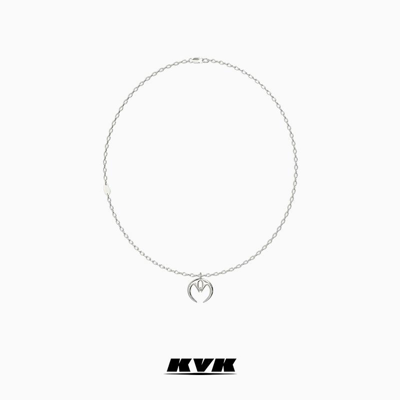 

Chains KVK Spider Symbol Pendant Female 925 Silver Couple Necklace Luxury Niche Cold Wind 2021 Wave