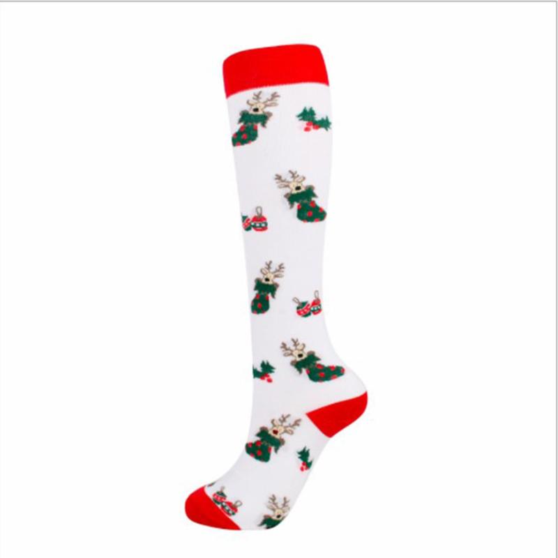 

Christmas Decorations Compression Stockings Socks Knee Support Thigh High Mid Calf Sock For Running Cycling Travel Pregnancy