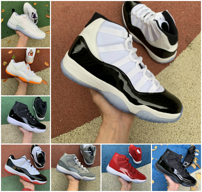 

2022 Mens 11 11s Cap and Gown Basketball Shoes Jubilee 25th Anniversary Legend Gamma Blue Midnight Navy Space Jam Jumpman Easter Concord 45 Pantone Bred Sneakers, Bubble package bag