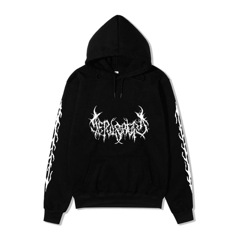 

Men' Hoodies & Sweatshirts Men Hip Hop Streetwear Hooded Jacket Anime Monster Graphic Print Coat Harajuku Cotton Autumn Winter Outwear Zipp, Orange