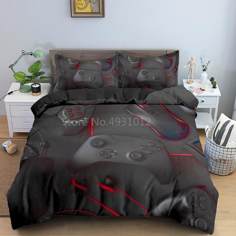 

Bedding Sets 3pcs 3D Digital Gamer Printing Set Duvet Cover With Pillowcases US/EU/AU Size  Double Full Queen King Teens Gifts, 15