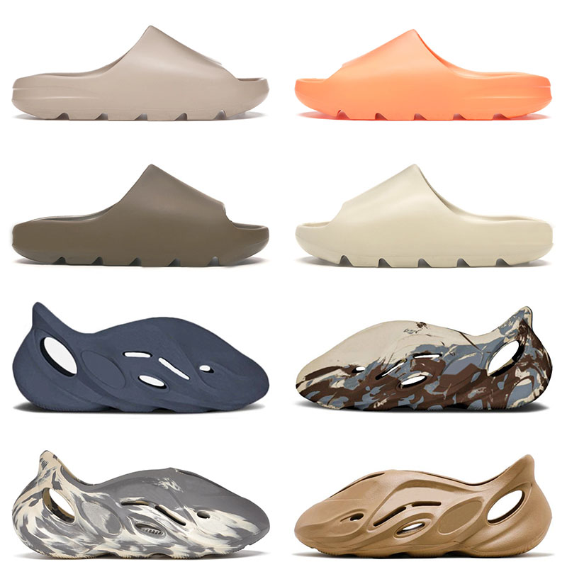 

2022 Slides Slipper Fashion Mens Women Kid Sandals Slip On Enflame Orange Pure Mineral Blue Cream Clay Luxurys Designer Flip Flops Pantoufle 32-47, A40 foam runner grey 36-45