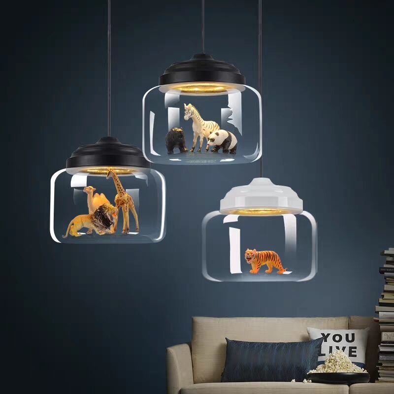 

Garden Decorations Modern Led Pendant Lights Glass Nordic Hanging Lighting Restaurant Children Room Living Bedroom Indoor Cute Dec