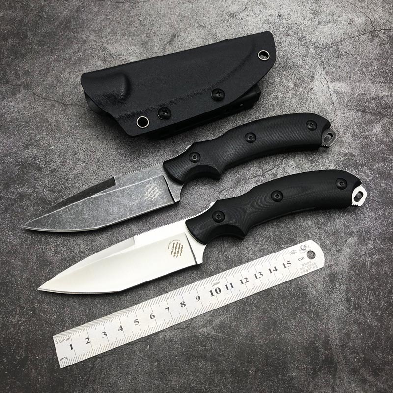 

Bastinelli RAID straight knife fixed blade with Kydex sheath D2 steel High hardness G10 handle hunting outdoor camping Military Tactical Gear Defense Pocket knives