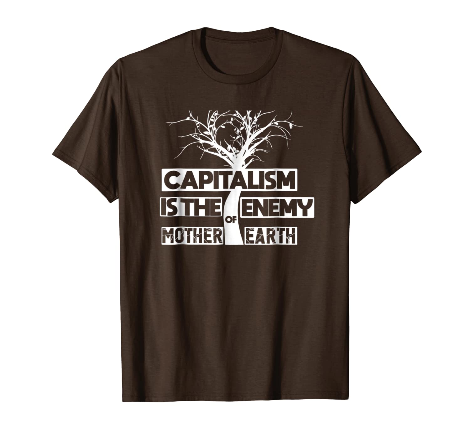 

anti capitalism t shirt capitalism is the enemy of the earth, White;black